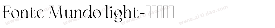 Fonte Mundo light字体转换